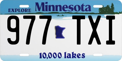 MN license plate 977TXI