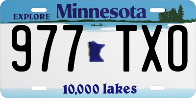 MN license plate 977TXO