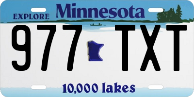 MN license plate 977TXT