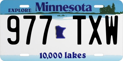 MN license plate 977TXW