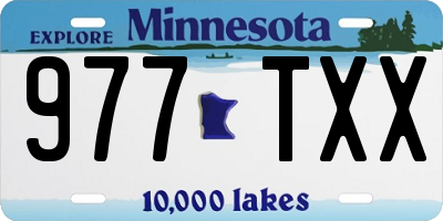 MN license plate 977TXX