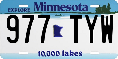 MN license plate 977TYW