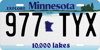 MN license plate 977TYX