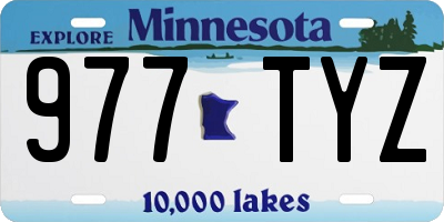 MN license plate 977TYZ