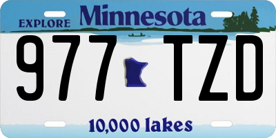 MN license plate 977TZD