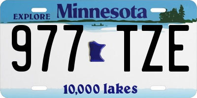 MN license plate 977TZE