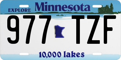 MN license plate 977TZF