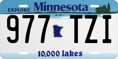 MN license plate 977TZI