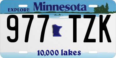 MN license plate 977TZK