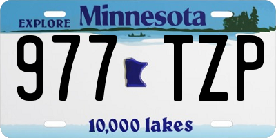 MN license plate 977TZP