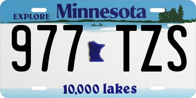 MN license plate 977TZS