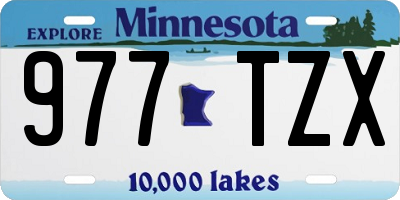 MN license plate 977TZX
