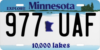 MN license plate 977UAF