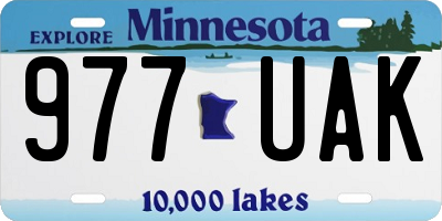 MN license plate 977UAK