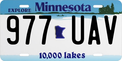 MN license plate 977UAV