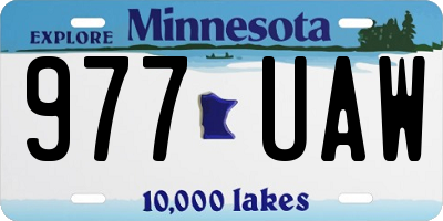 MN license plate 977UAW
