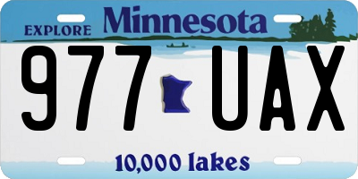 MN license plate 977UAX