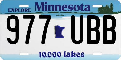 MN license plate 977UBB