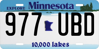 MN license plate 977UBD