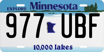 MN license plate 977UBF
