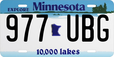 MN license plate 977UBG