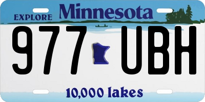 MN license plate 977UBH