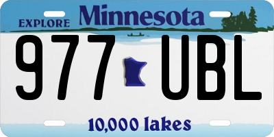 MN license plate 977UBL