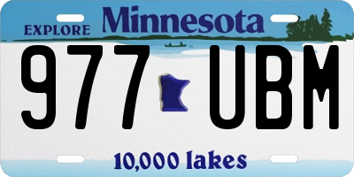 MN license plate 977UBM
