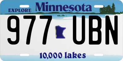 MN license plate 977UBN