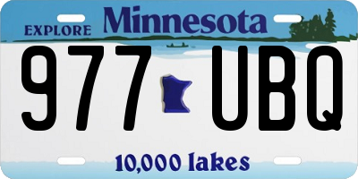MN license plate 977UBQ