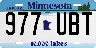 MN license plate 977UBT
