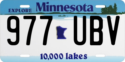 MN license plate 977UBV