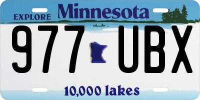 MN license plate 977UBX
