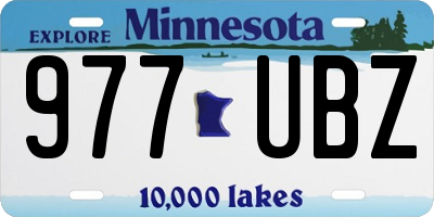 MN license plate 977UBZ