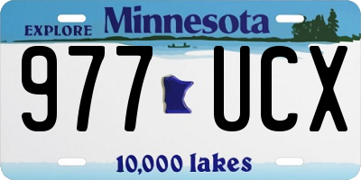 MN license plate 977UCX