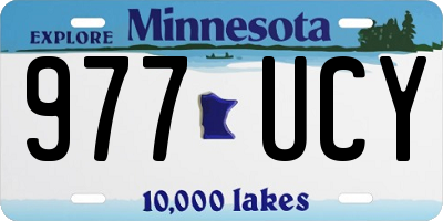 MN license plate 977UCY