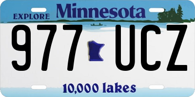 MN license plate 977UCZ