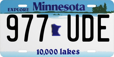 MN license plate 977UDE