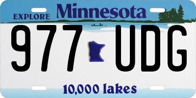 MN license plate 977UDG