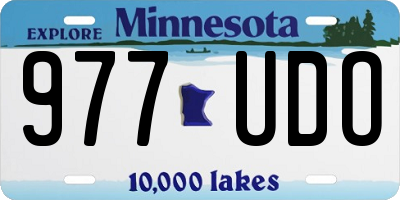 MN license plate 977UDO