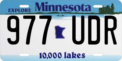 MN license plate 977UDR