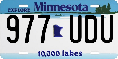 MN license plate 977UDU