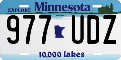 MN license plate 977UDZ