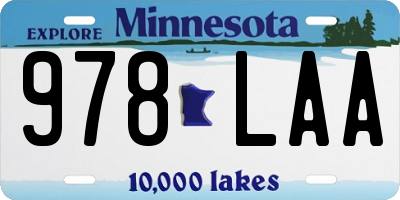 MN license plate 978LAA
