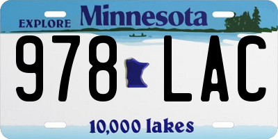 MN license plate 978LAC