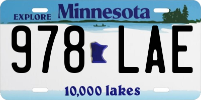 MN license plate 978LAE