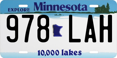 MN license plate 978LAH