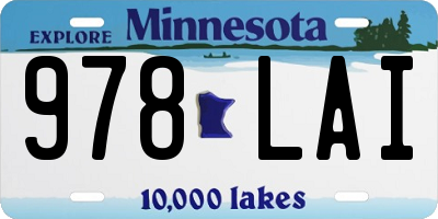 MN license plate 978LAI