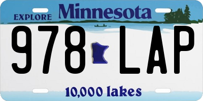 MN license plate 978LAP