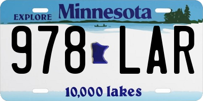 MN license plate 978LAR